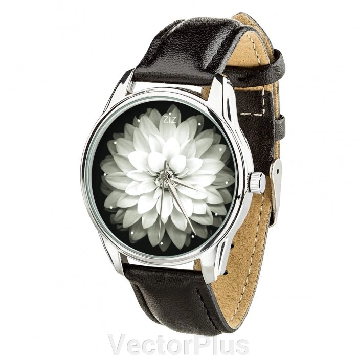 Годинник ZIZ Астра, ремінець насичено-чорний, срібло та додатковий ремінець 142648 від компанії VectorPlus - фото 1