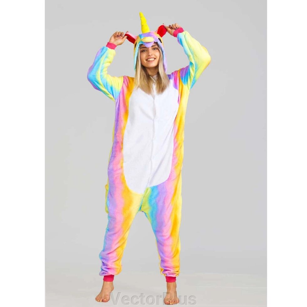 Kigurumi Rainbow Unicorn для дорослого розміру M 277595 від компанії VectorPlus - фото 1