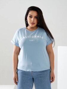 Жіноча футболка California колір блакитний р. 42/46 432423