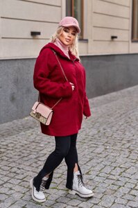 Жіноча тепла бордова куртка r. 62/64 380591