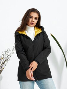 Жіноча куртка, виготовлена ​​з чорної плащної тканини r. 48-50 289476