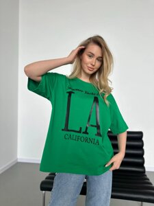 Жіноча базова футболка колір зелений нар. 42/46 452938