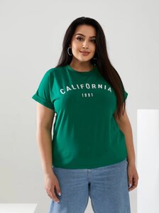 Жіноча футболка California колір зелений р. 42/46 432425