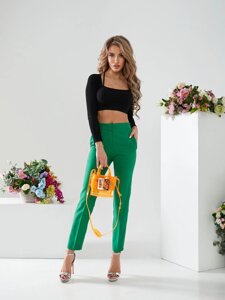 Жіночі штани зеленого r. M 396721