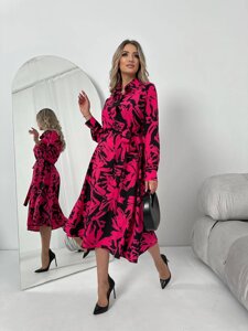 Жіноча сукня з шовкового софту колір малина нар. 42/44 454118