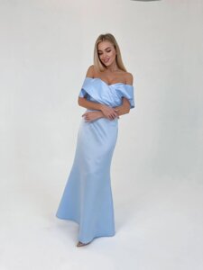 Жіноча вечірня сукня блакитного корсета r. XS 372843