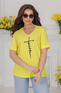 T -сорочка жіночої кольору жовтий с. 46/48 408835