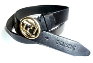 ЖІНОЧИЙ ШКІРЯНИЙ РЕМІНЬ "FENDI" (цільна шкіра) 121 см. Пряжка гвоздик