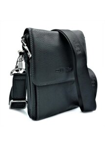 Чоловіча шкіряна сумка H. T. Leather Black Color Skl85-296484
