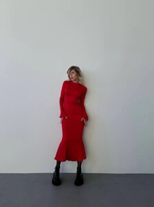 Жіноче плаття міді колір червоний р. 42/44 448300