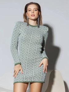 Жіноча сукня міні -оливкова 386520