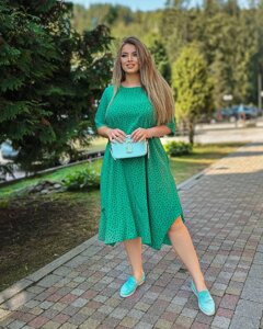 Жіноча сукня вільного крою колір салатовий нар. 50/52 434700