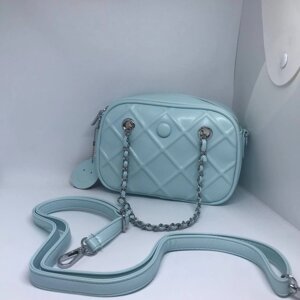 Жіноча сумочка з ремінцем колір блакитний 435833