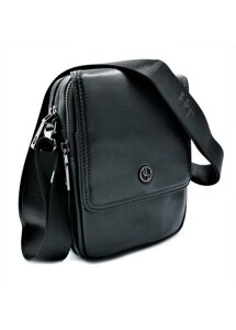 Чоловіча шкіряна сумка H. T. Leather Black Color SKL85-296475