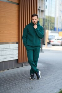 Чоловічий теплий костюм двійка колір зеленийЧоловічий теплий костюм двійка колір зелений