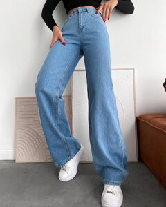 Жіночі джинси палаццо колір блакитний нар. 25 448908