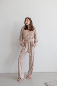 Жіночий спортивний костюм Lila колір бежевий нар. M/L 442553