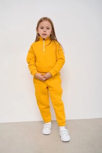 Теплий спортивний костюм для дівчинки колір жовтий нар. 110 444384