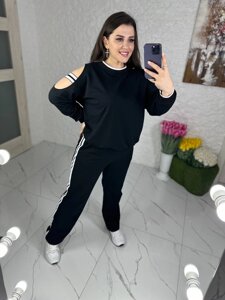 Жіночий костюм-двійка колір чорнийЖіночий костюм-двійка колір чорний