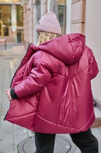 Жіноча тепла бордова куртка r. 48/50 384581
