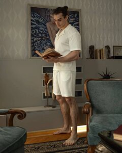 Чоловічий піжамний костюм колір молочний нар. L 453372