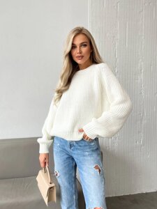 Жіночий вовняний светр молочного кольору r. 42/46 405995