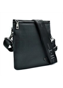 Чоловіча шкіряна сумка H. T. Leather Black Color Skl85-296478