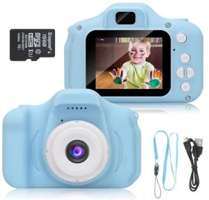 Дитяча фотокамера c 2.0″ дисплеєм і з функцією відео синя 290088