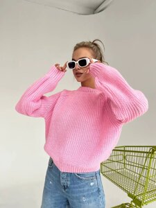 Жіночий вовняний рожевий светр с. 42/46 405996