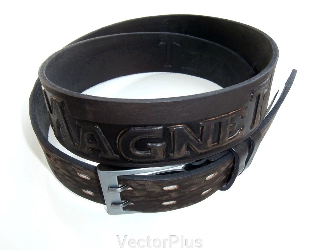 Ремень мужской "MagneT" натуральная кожа 119 см. від компанії VectorPlus - фото 1
