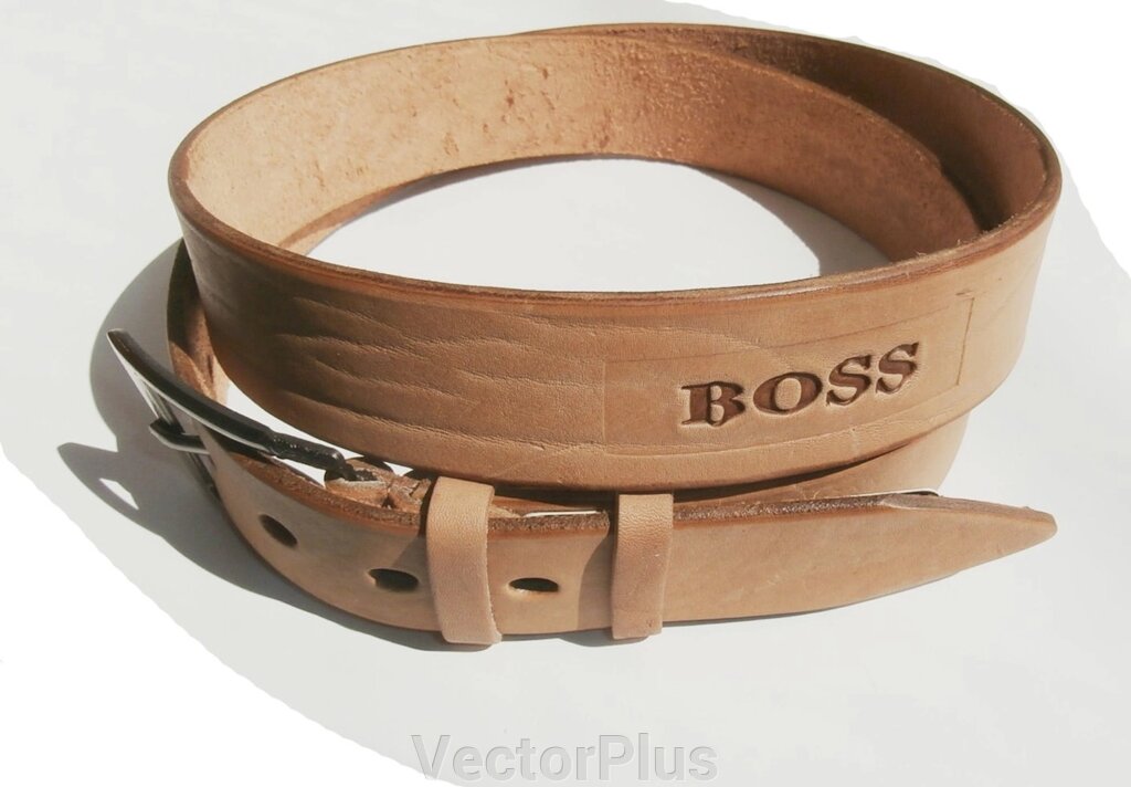 Ремінь чоловічий "Boss" натуральна шкіра 130 см. від компанії VectorPlus - фото 1