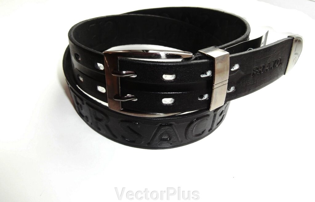 Ремінь чоловічий "Versace" натуральна шкіра 120 см. від компанії VectorPlus - фото 1
