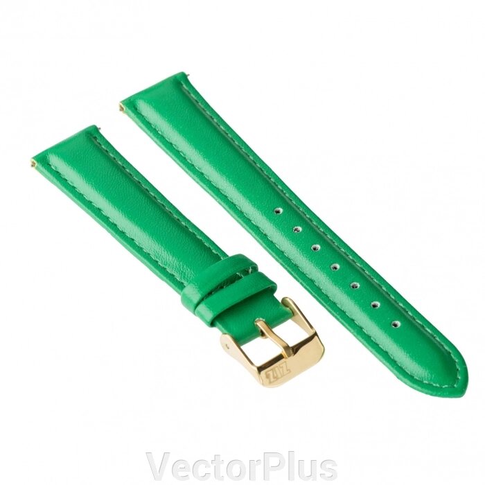 Ремінець для годинника ZIZ смарагдово-зелений, золото 142906 від компанії VectorPlus - фото 1