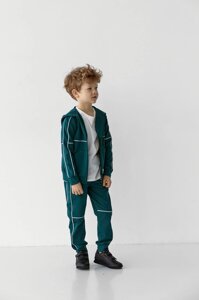 Спортивний костюм для хлопчика - зелений/білий с. 110 408074