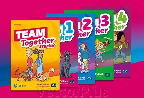 Team together starter, 1, 2, 3, 4 Pupils book + Activity book від компанії VectorPlus - фото 1