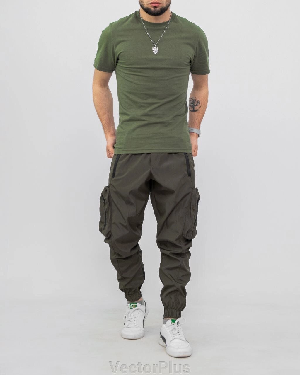 Унісекс штани "Stinger" колір хакі 436587 від компанії VectorPlus - фото 1