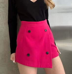 Женская юбка-шорты из кашемира цвет малина р. 46/48 452380