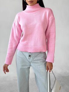 Жіночий яскравий светр рожевий колір р. 42/46 443574