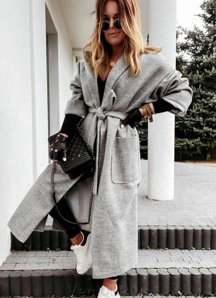 Женское пальто серого цвета SKL92-290326Женское пальто серого цвета SKL92-290326 ##от компании## VectorPlus - ##фото## 1