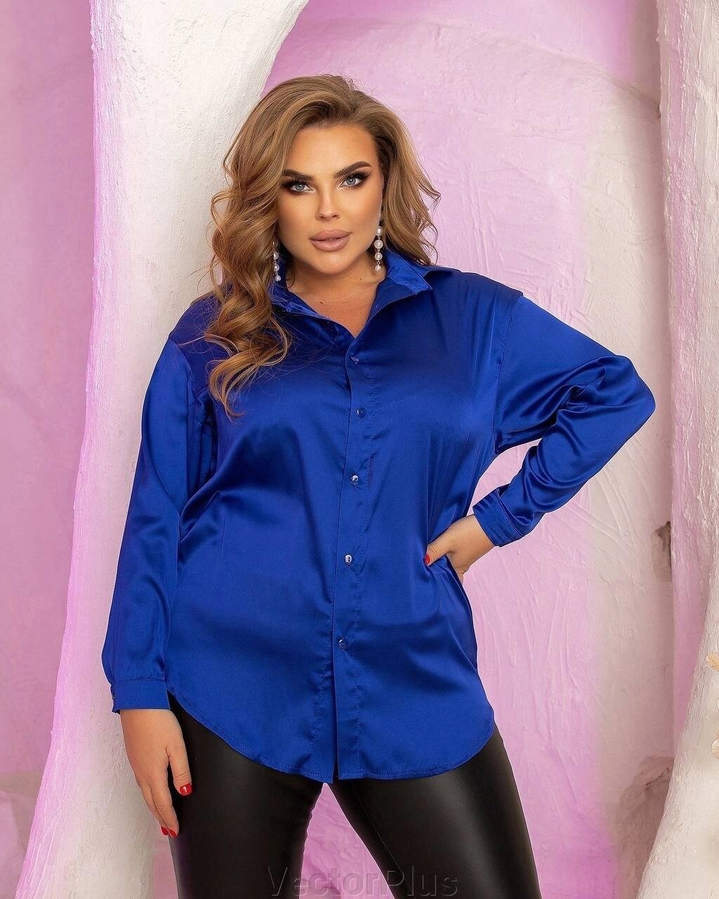 Жіноча блуза-туніка колір електрик нар. 42/46 447348 від компанії VectorPlus - фото 1