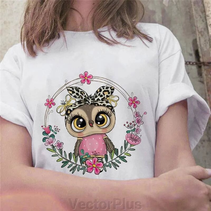 Жіноча футболка з принтом колір білий р. 42/46 452027 від компанії VectorPlus - фото 1