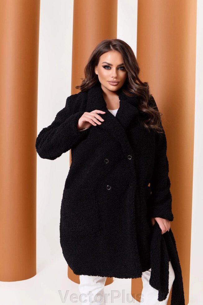 Жіноча хутряна пальто з еко -кольорових еко -кольорових r. 48/50 378412 від компанії VectorPlus - фото 1