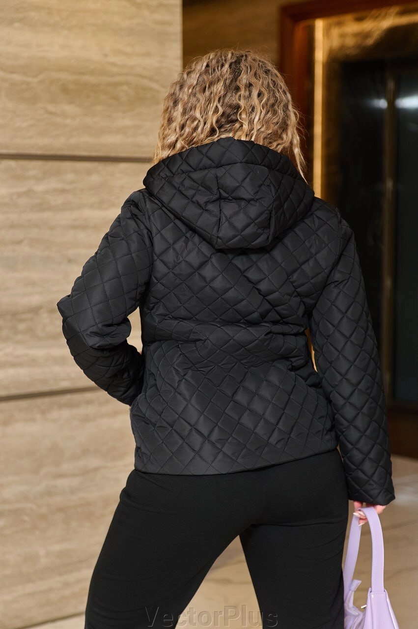 Жіноча куртка з чорною капюшоном r. 48/50 405293 від компанії VectorPlus - фото 1