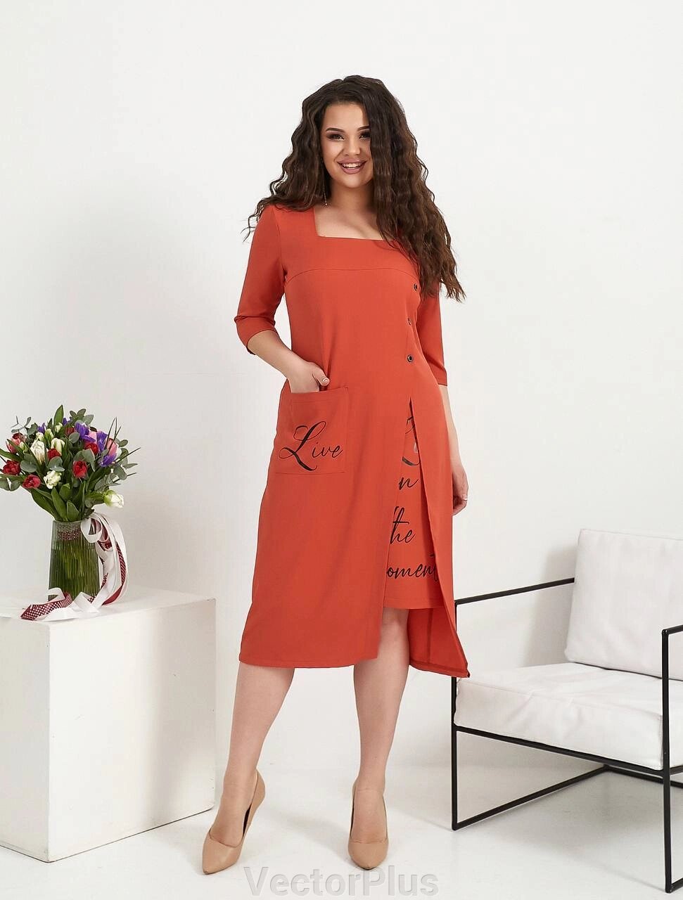 Жіноча сукня колір оранжевий нар. 48/50 448633 від компанії VectorPlus - фото 1