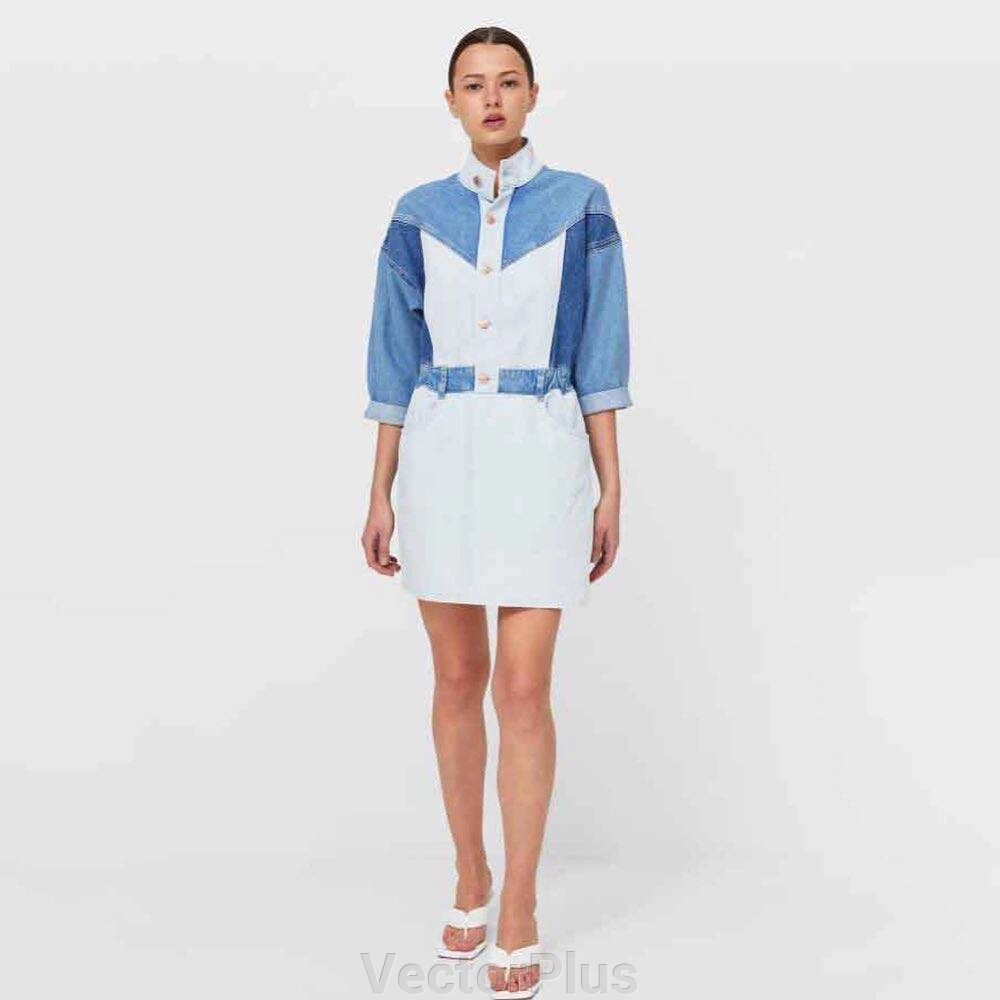 Жіноча сукня з клаптиків "PRO НАСТІЙНІСТЬ" колір блакитний нар. L 445708 від компанії VectorPlus - фото 1