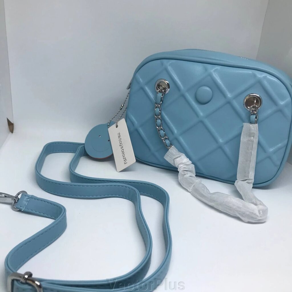 Жіноча сумочка з ремінцем колір насичений блакитний 435297 від компанії VectorPlus - фото 1