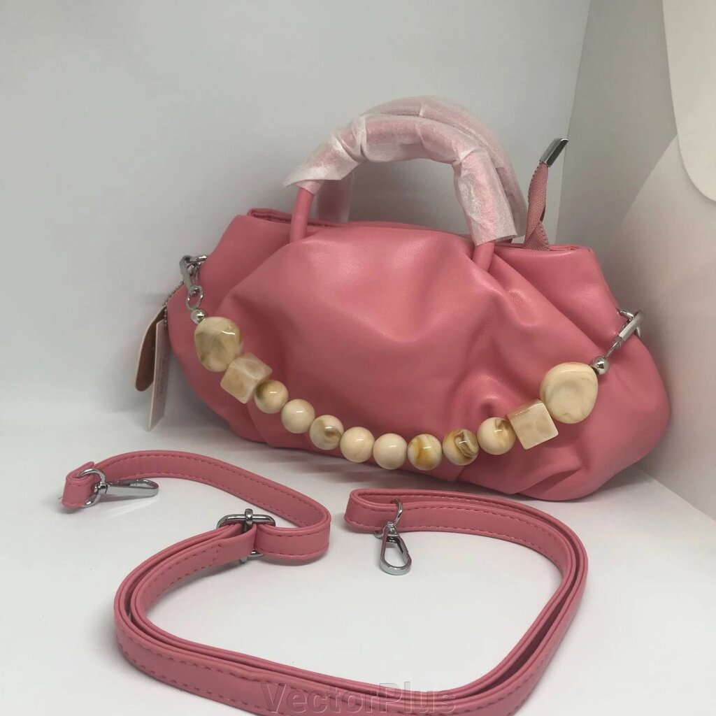 Жіноча сумочка з ремінцем колір насичений рожевий 435456 від компанії VectorPlus - фото 1