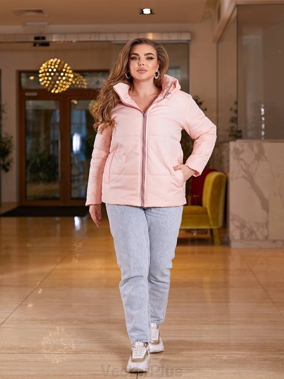 Жіноча весняна куртка Канади Рожева 48/50 406447 від компанії VectorPlus - фото 1