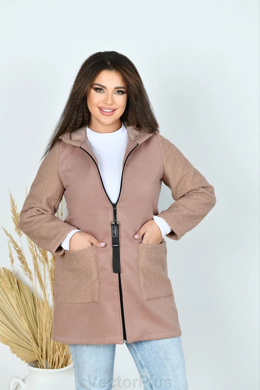 Жіноче пальто з кашеміру колір мокко нар. 48/50 442809 від компанії VectorPlus - фото 1