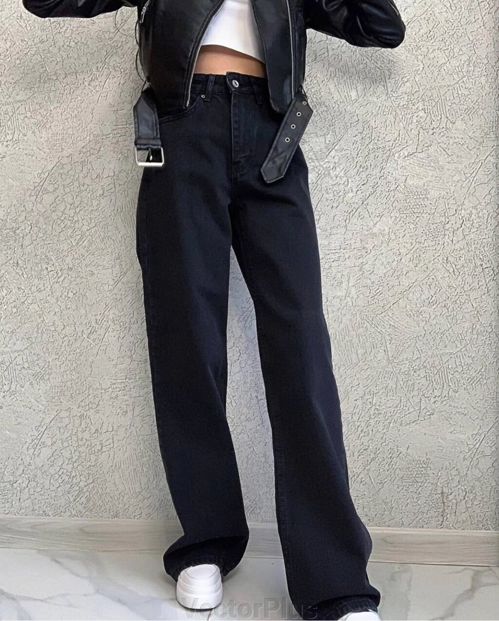 Жіночі джинси палаццо колір чорний нар. 25 448906 від компанії VectorPlus - фото 1